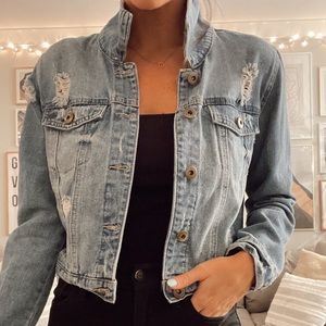 DISTRESSED DENIM JACKET